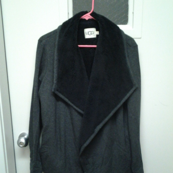 UGG Jackets & Blazers - UGG Sherpa Lined Angled Shawl Cardigan